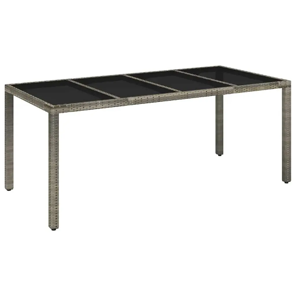 7 Piece Garden Dining Set Grey Cushioned Outdoor Furniture