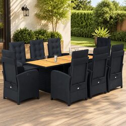 Comfortable 9 Piece Outdoor Dining Set - Easy Care