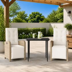 Comfortable 3 Piece Bistro Set for Outdoor Relaxation