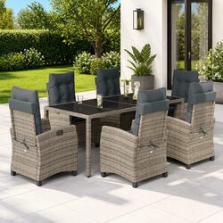 Comfortable 7-Piece Garden Dining Set - A Value Choice