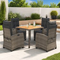 Comfortable 5 Piece Garden Furniture Set in Grey
