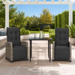 Comfortable and Durable 3-Piece Grey Garden Set