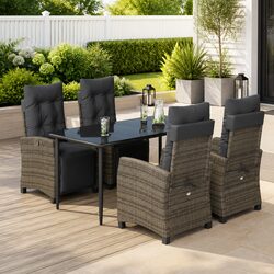 Reliable 5-Piece Outdoor Dining Set with Cushions