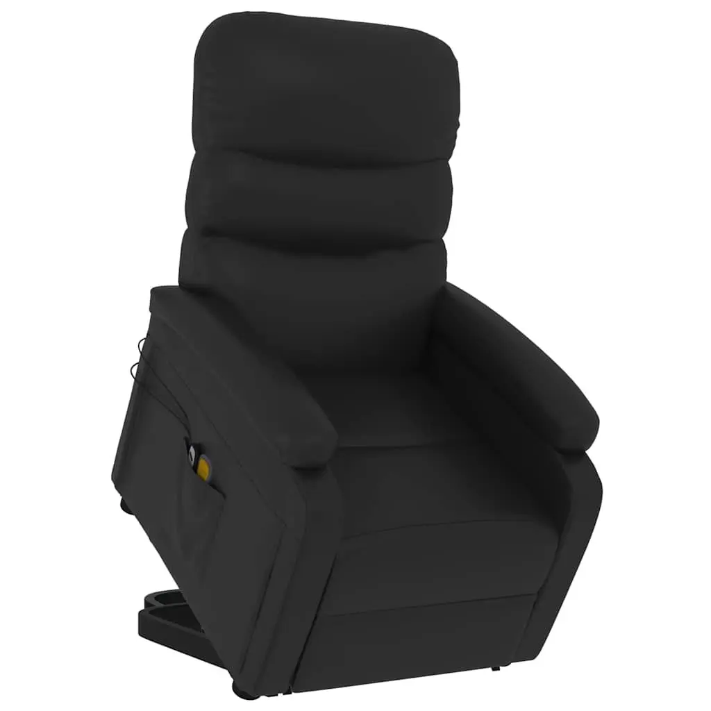 Electric Massage Recliner Chair Stand Up Lift Faux Leather Black