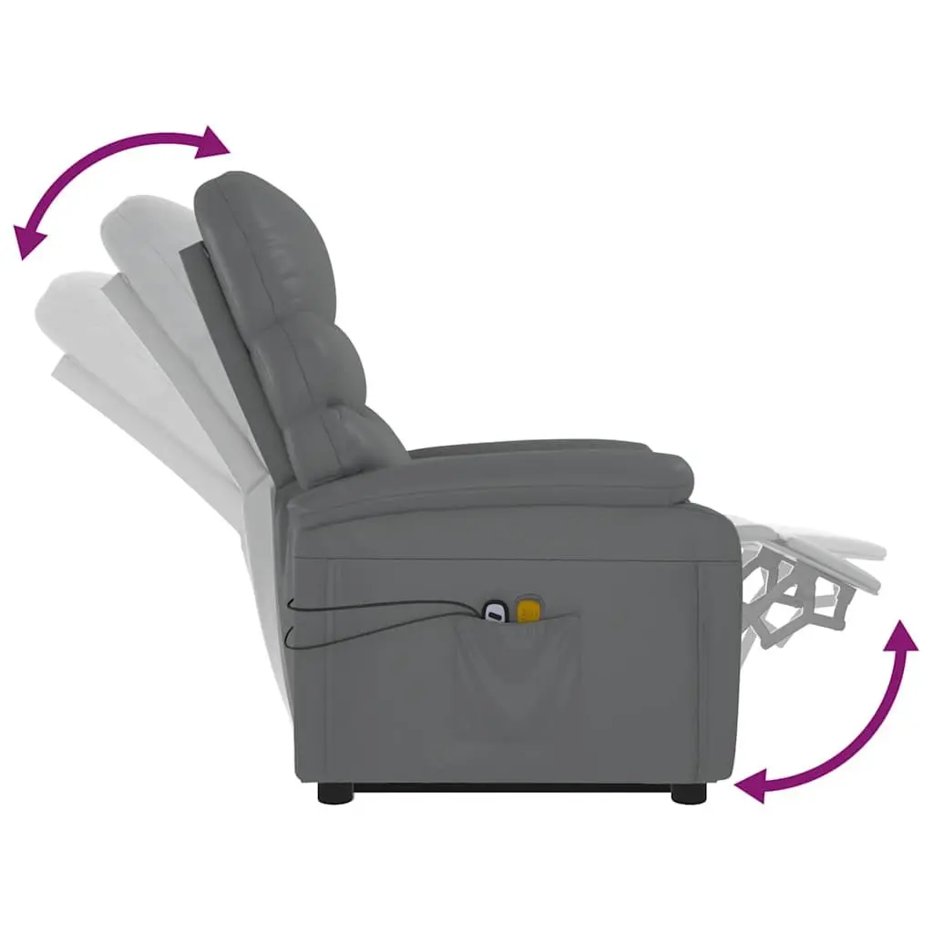Stand Up Massage Chair Anthracite Recliner Lift Electric Armchair Elderly