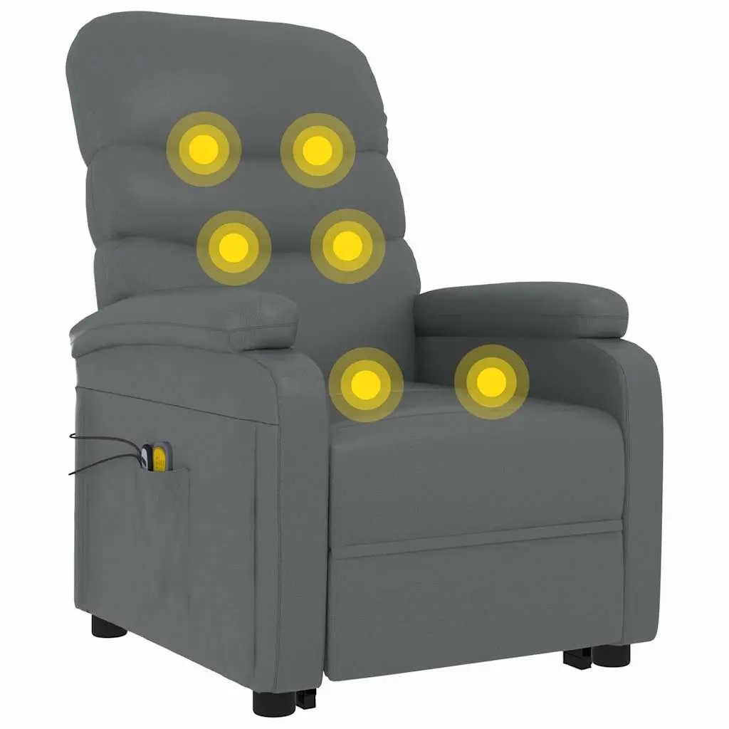 Stand Up Massage Chair Anthracite Recliner Lift Electric Armchair Elderly