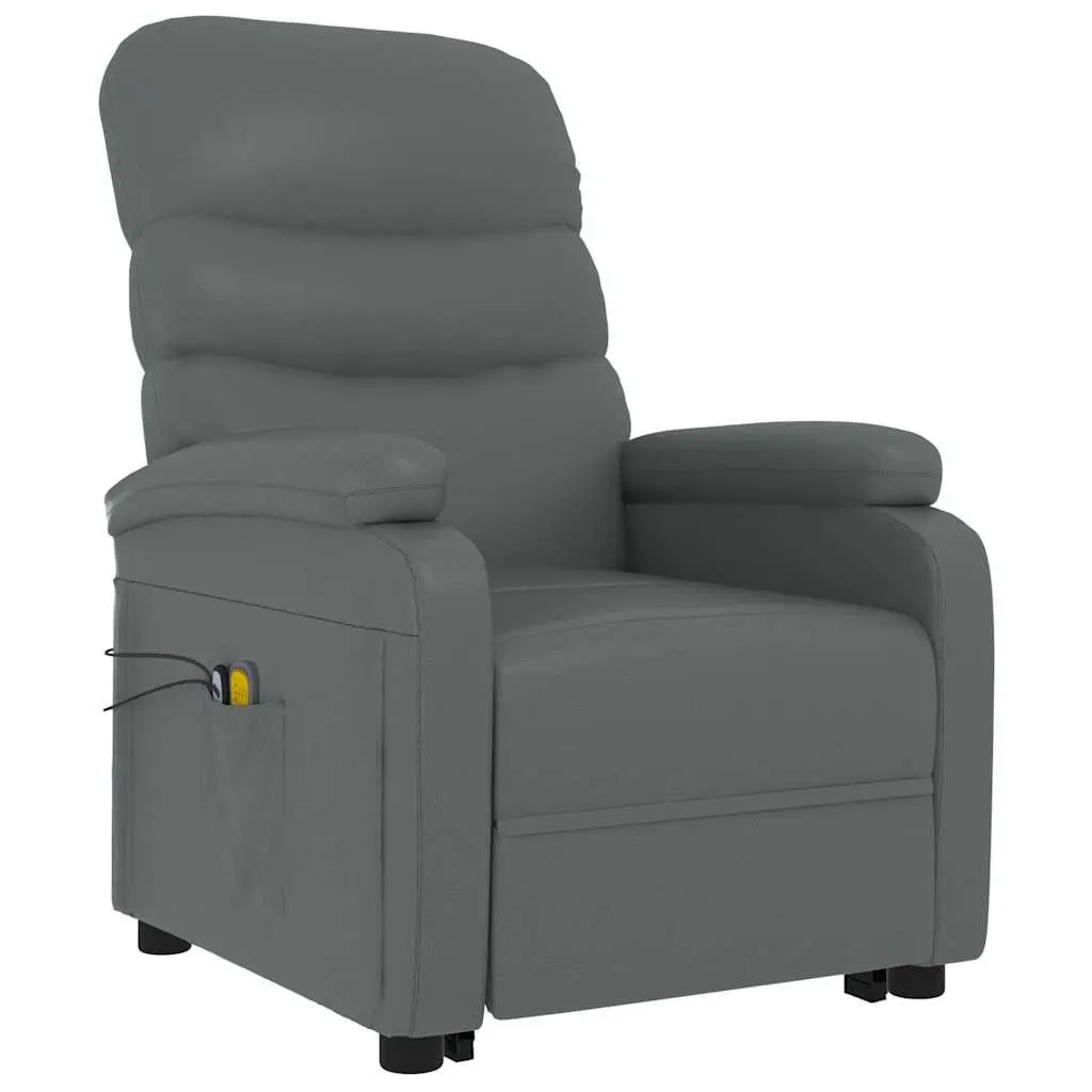 Stand Up Massage Chair Anthracite Recliner Lift Electric Armchair Elderly