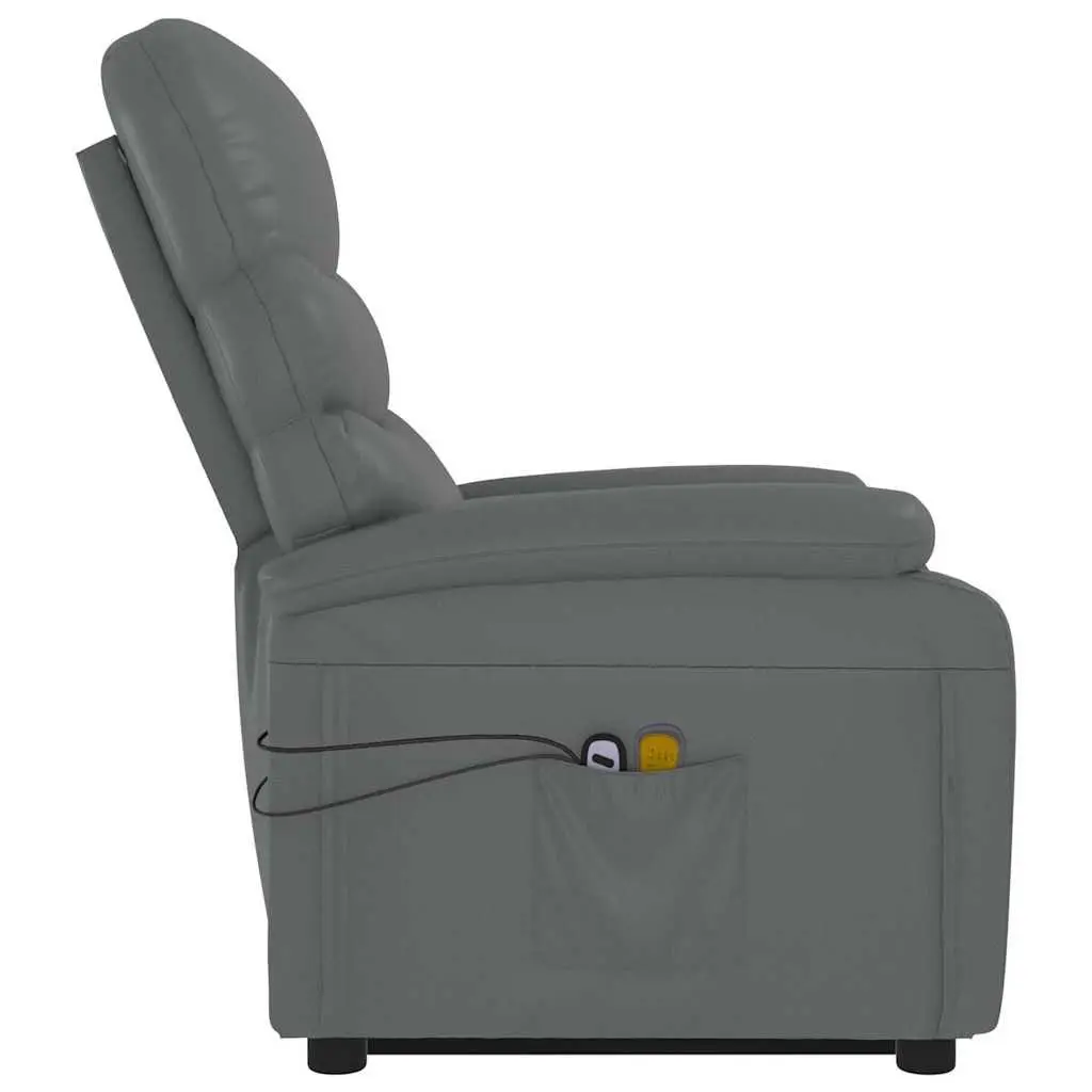 Stand Up Massage Chair Anthracite Recliner Lift Electric Armchair Elderly