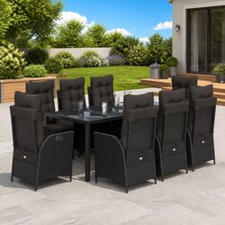 Comfortable 9 Piece Outdoor Dining Solution
