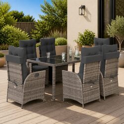 Reliable 7-Piece Outdoor Dining Set with Comfort in Mind