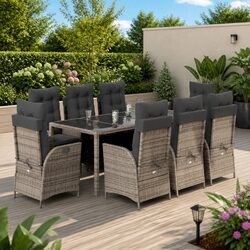 Comfortable and Affordable 9 Piece Garden Dining Set