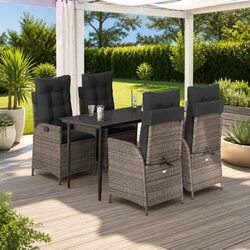 Comfortable 5 Piece Garden Dining Set with Practical Features