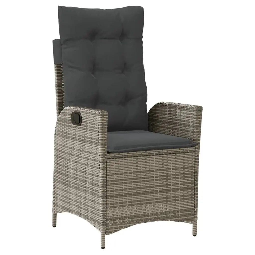 Grey Rattan Garden Dining Set 5 Pieces