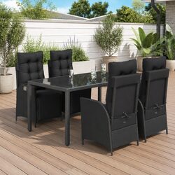 Warm and Practical 5-Piece Outdoor Garden Dining Set