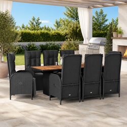 Comfortable 9-Piece Garden Dining Set with Quality Features