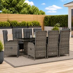 Comfortable 9 Piece Garden Dining Set for Relaxation