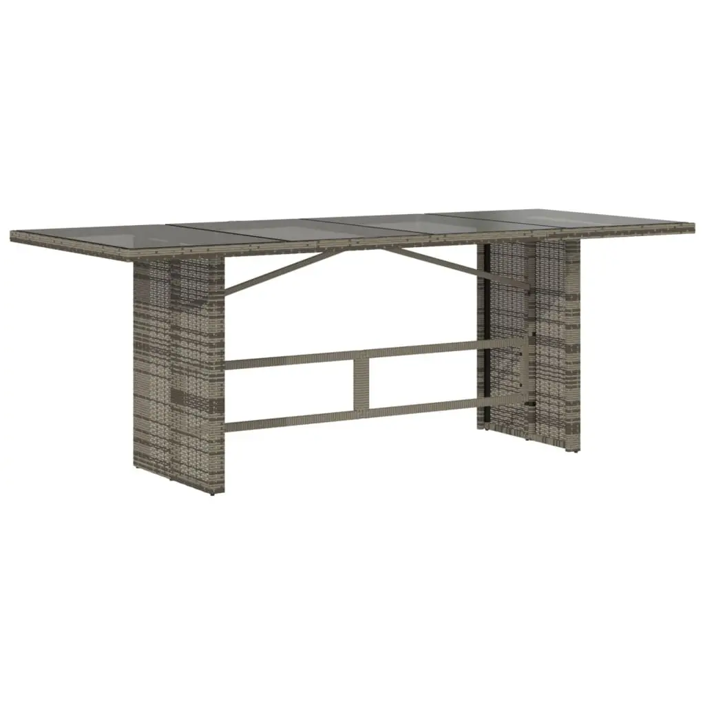 Outdoor Furniture Set 9 Piece Garden Dining Grey Poly Rattan Table and Chairs