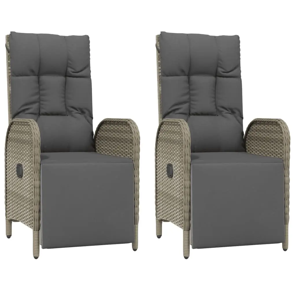 Garden Dining Set 9 Piece Outdoor Furniture Grey Poly Rattan