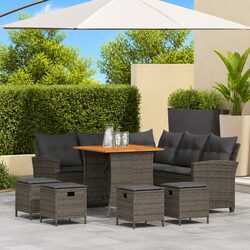 Comfortable L-Shaped Garden Sofa Set for Relaxation