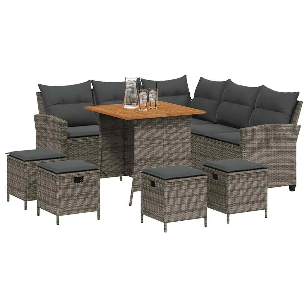 L-Shaped Garden Sofa Set for Relaxation
