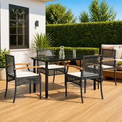 Comfortable and Affordable 5 Piece Garden Dining Set