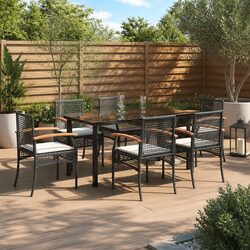 Reliable 7 Piece Dining Set for Outdoor Comfort