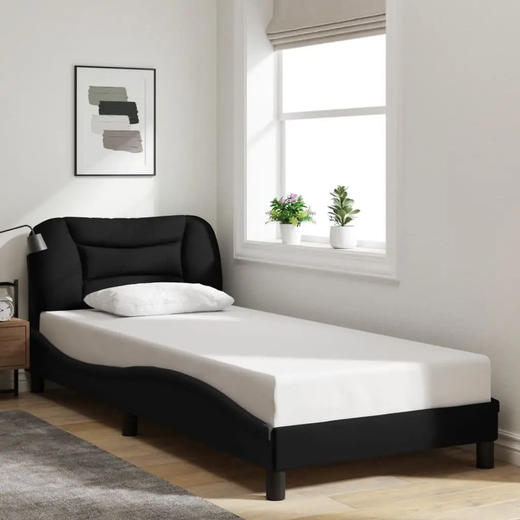 Bed Frame with LED Lights and Supportive Headboard