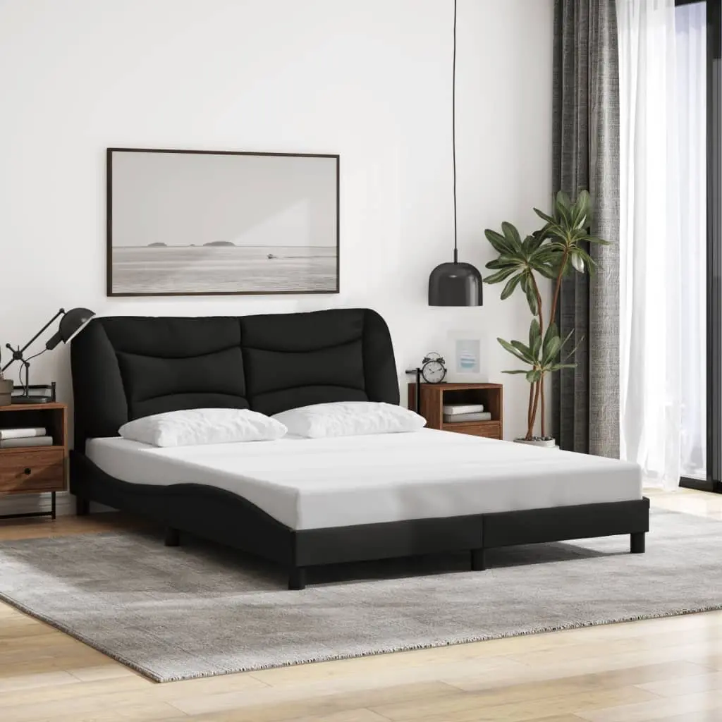 Queen Bed Frame with LED Lights and Comfort