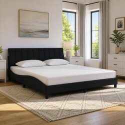 Quality King Bed Frame with LED Lights and Practical Design