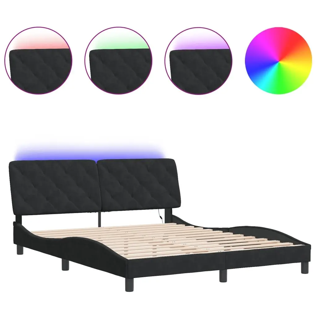 Queen Bed Frame with LED Lights Included