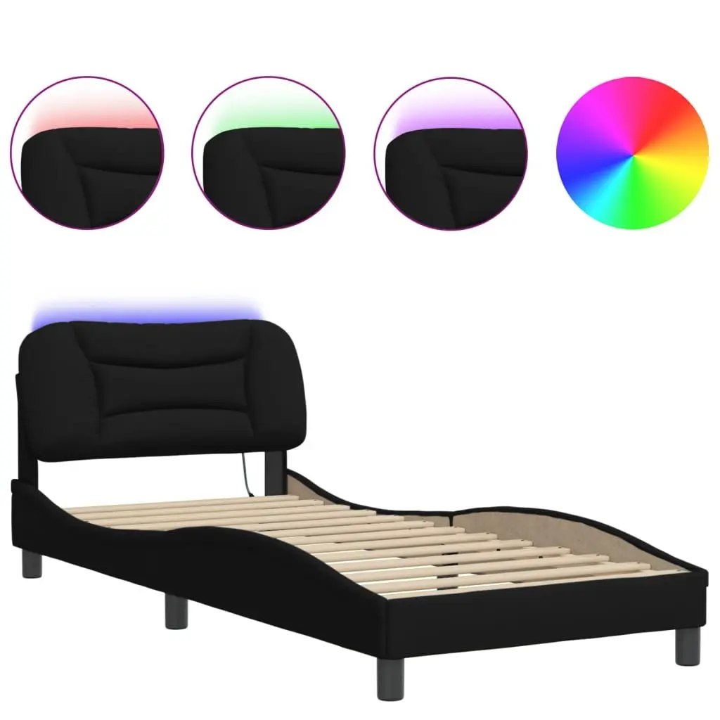 Bed Frame with LED Lights 90x190 cm