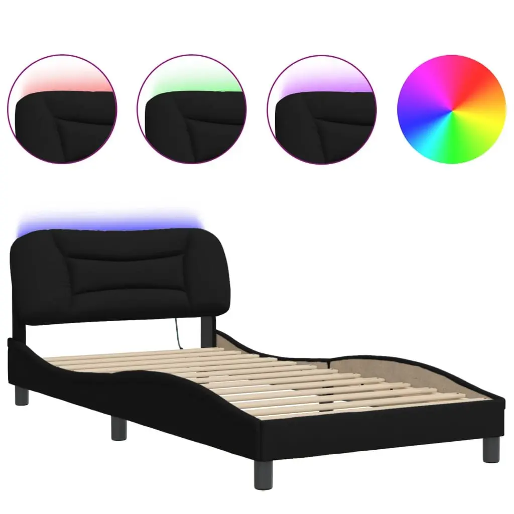 King Single Bed Frame with LED Lights and Comfort