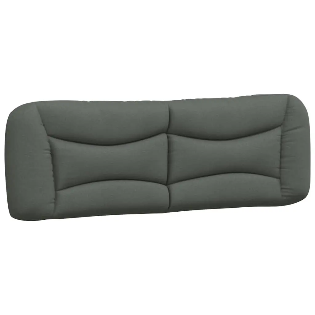 Queen Bed Frame with LED Lights Grey Fabric Headboard 152x203 cm Bedroom