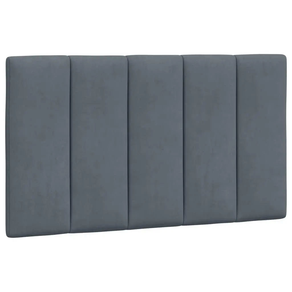 Grey Velvet Bed Frame with LED Lights