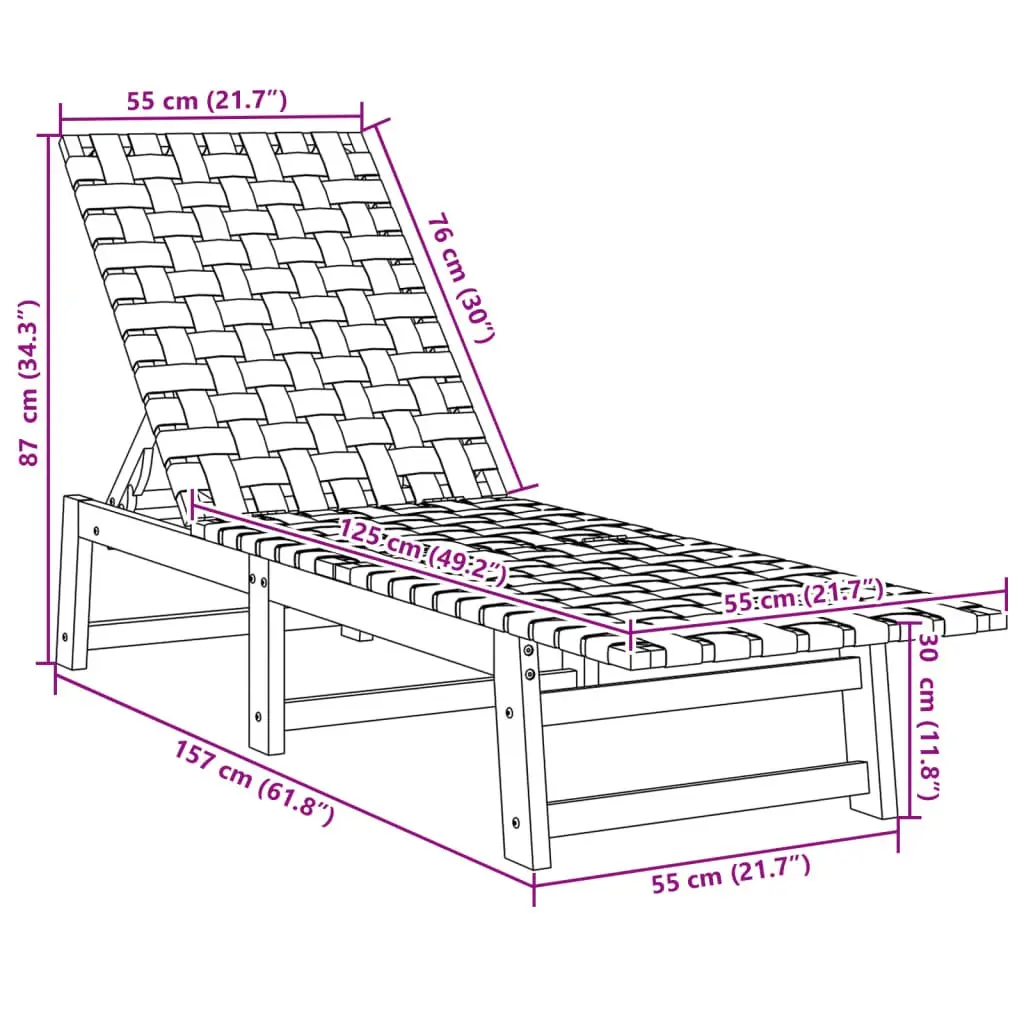 Red Outdoor Loungers Set with Table