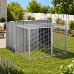 Reliable Dog House with Run for Your Pet's Safety
