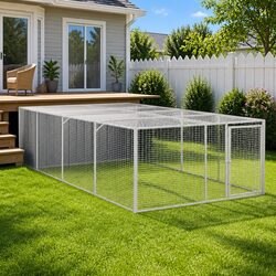 Reliable Anthracite Dog House with Run - Practical Choice