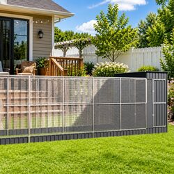 Large Bird Aviary with Extension Silver Steel Mesh Cage Flight Enclosure
