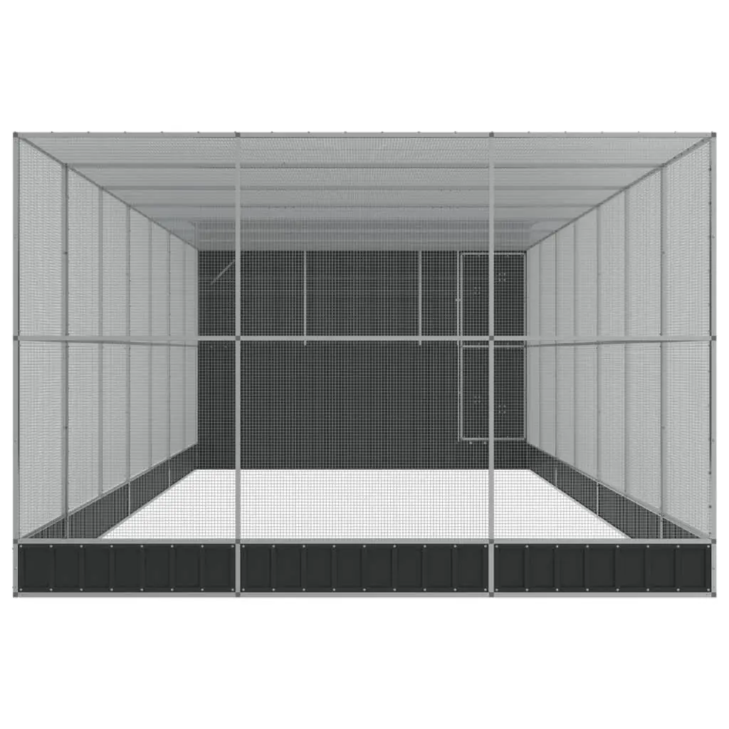Bird Aviary Outdoor Enclosure Large Silver Steel Mesh Cage 911cm