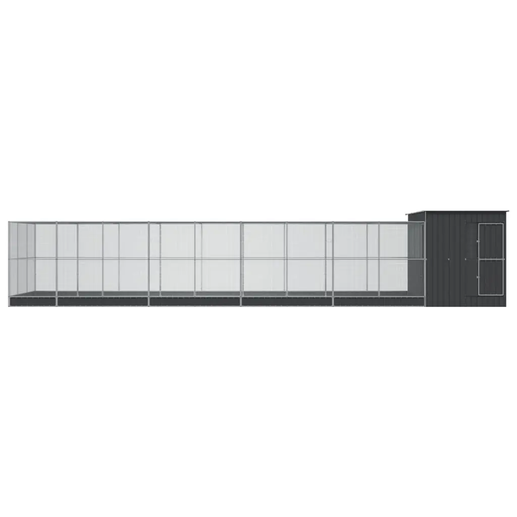 Large Steel Aviary Outdoor Enclosure 1118cm Silver