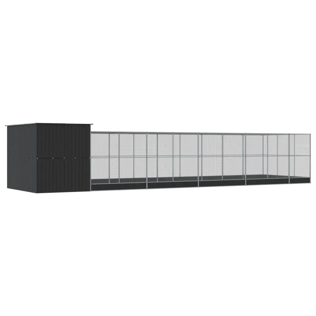 Large Steel Aviary Outdoor Enclosure 1118cm Silver