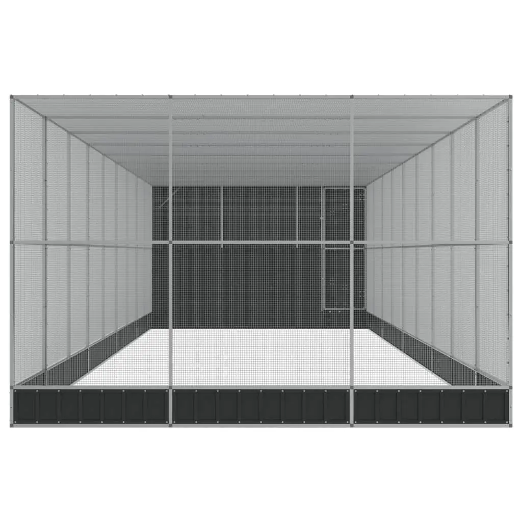 Large Steel Aviary Outdoor Enclosure 1118cm Silver