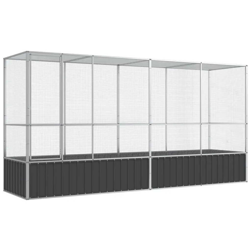 Bird Aviary Silver Galvanised Steel Mesh Cage Large Outdoor
