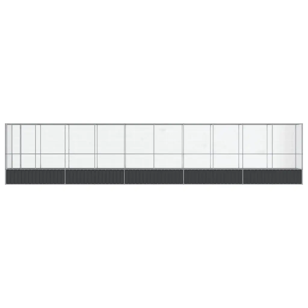 Bird Aviary Outdoor Flight Pen Large Silver Steel Mesh Cage with Extension