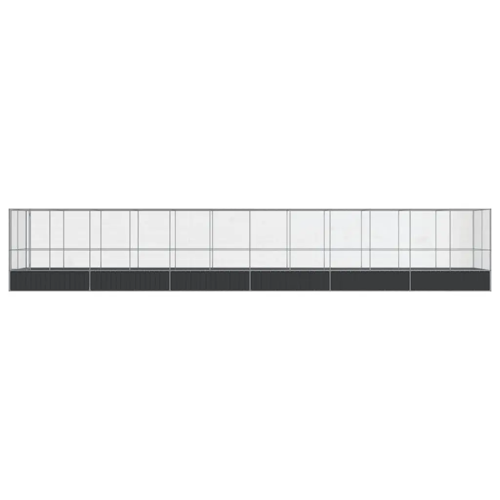Large Bird Aviary Extension Outdoor Cage Steel Mesh Enclosure Silver