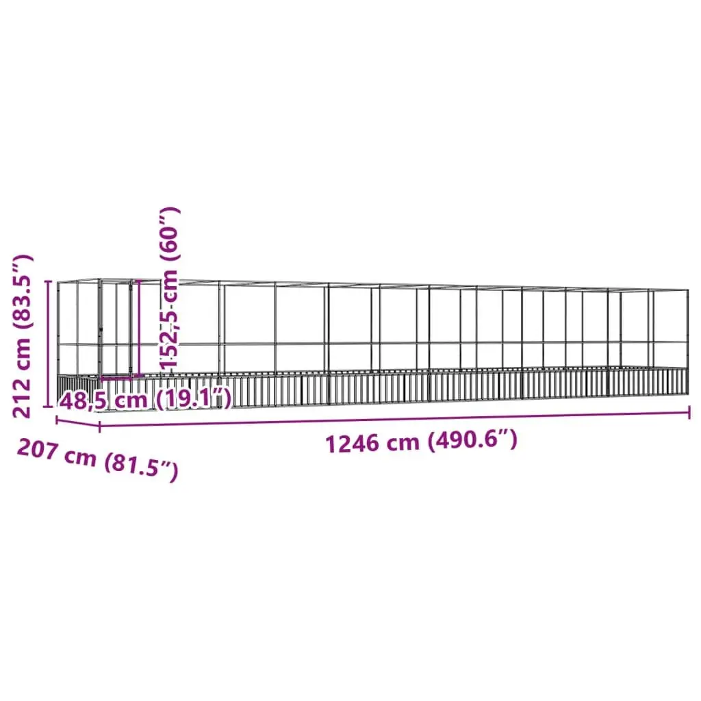 Large Bird Aviary Extension Outdoor Cage Steel Mesh Enclosure Silver