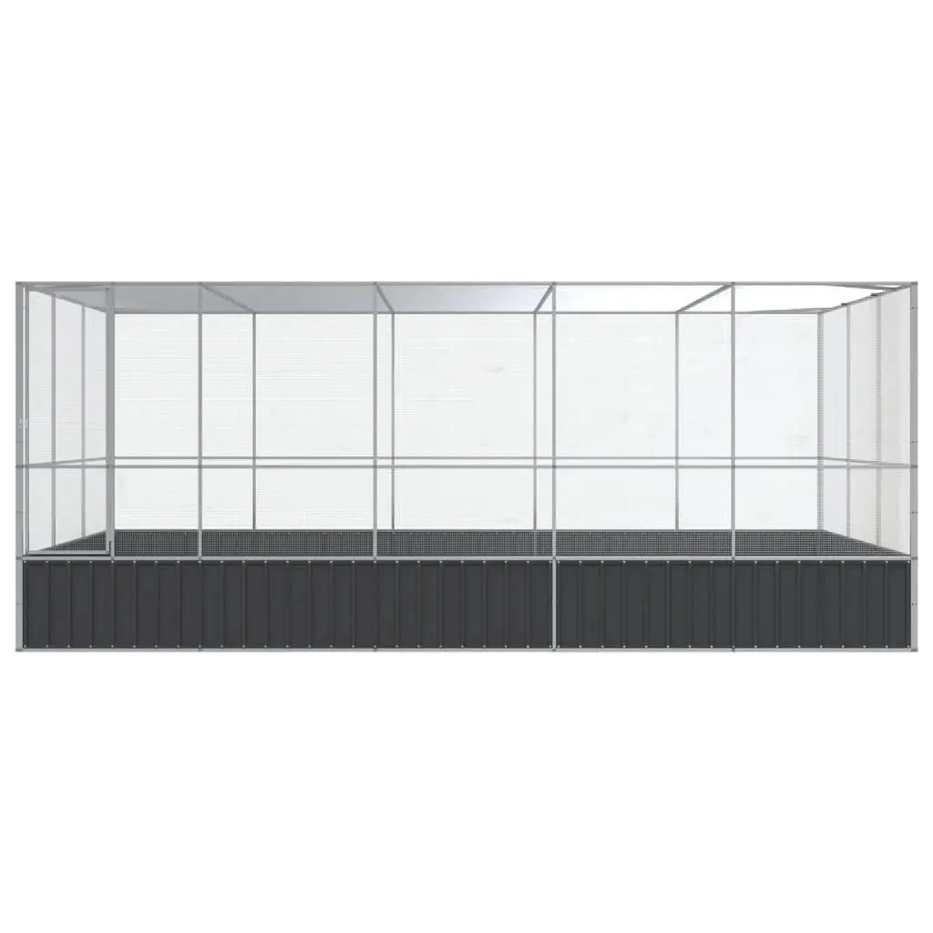 Large Bird Aviary Outdoor Enclosure 518 x 307 x 212 cm Silver