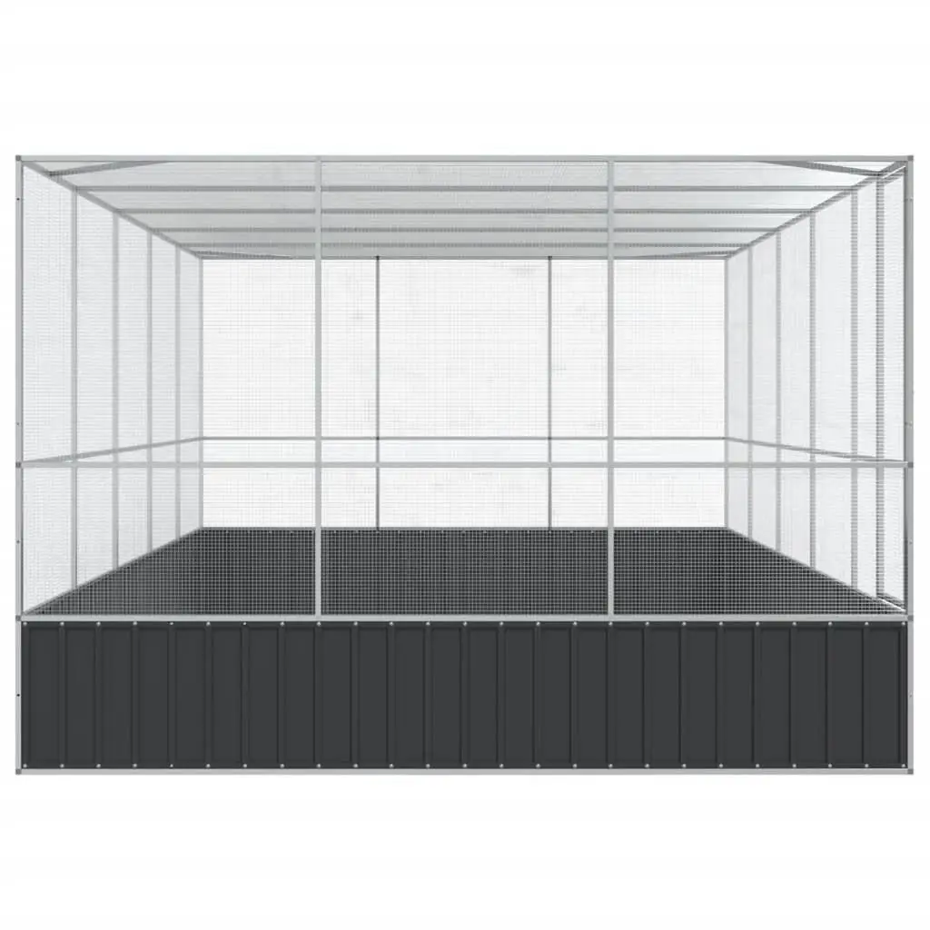Large Bird Aviary Outdoor Enclosure 518 x 307 x 212 cm Silver