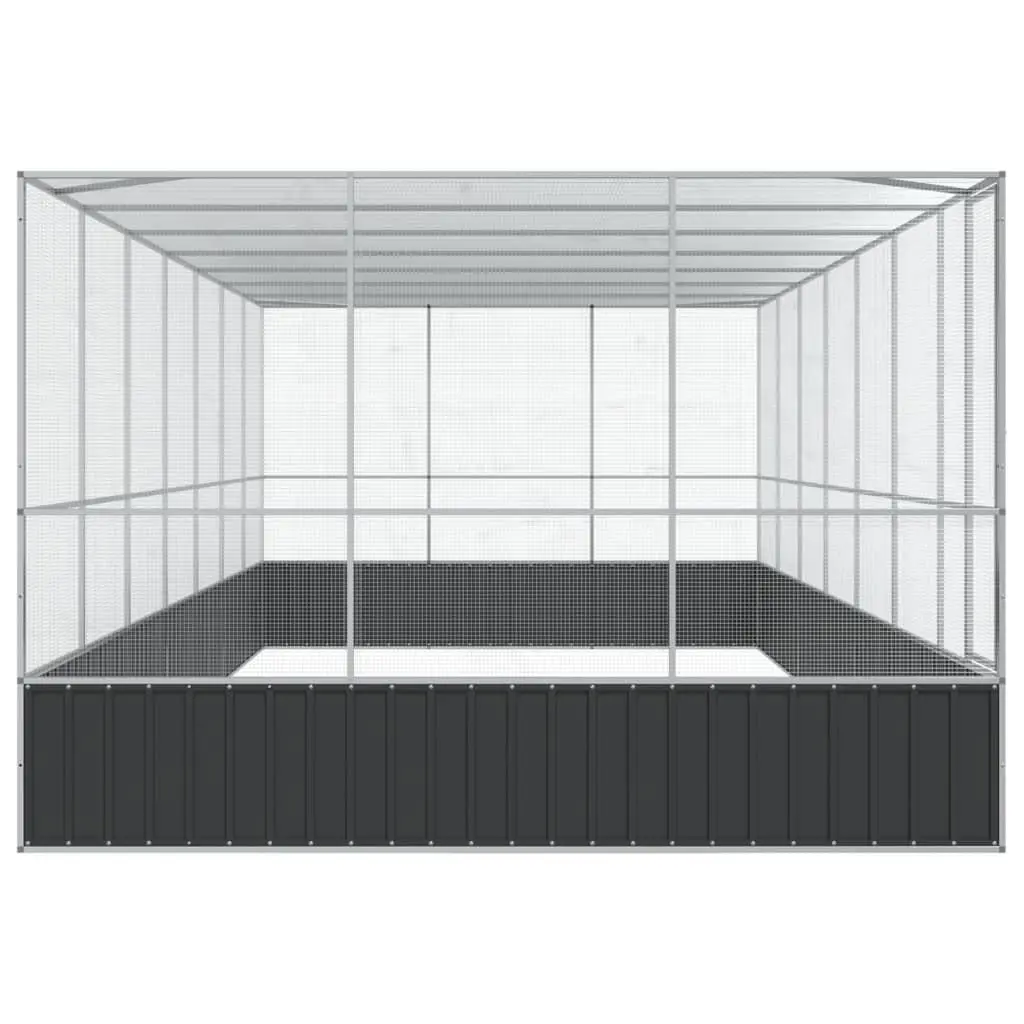 Bird Aviary Large Outdoor Extension Silver Galvanised Steel Mesh Cage