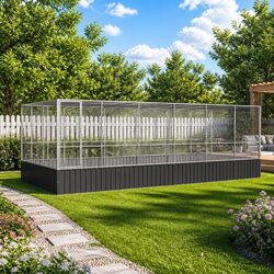 Secure Outdoor Aviary with Extension for Birds and Small Animals